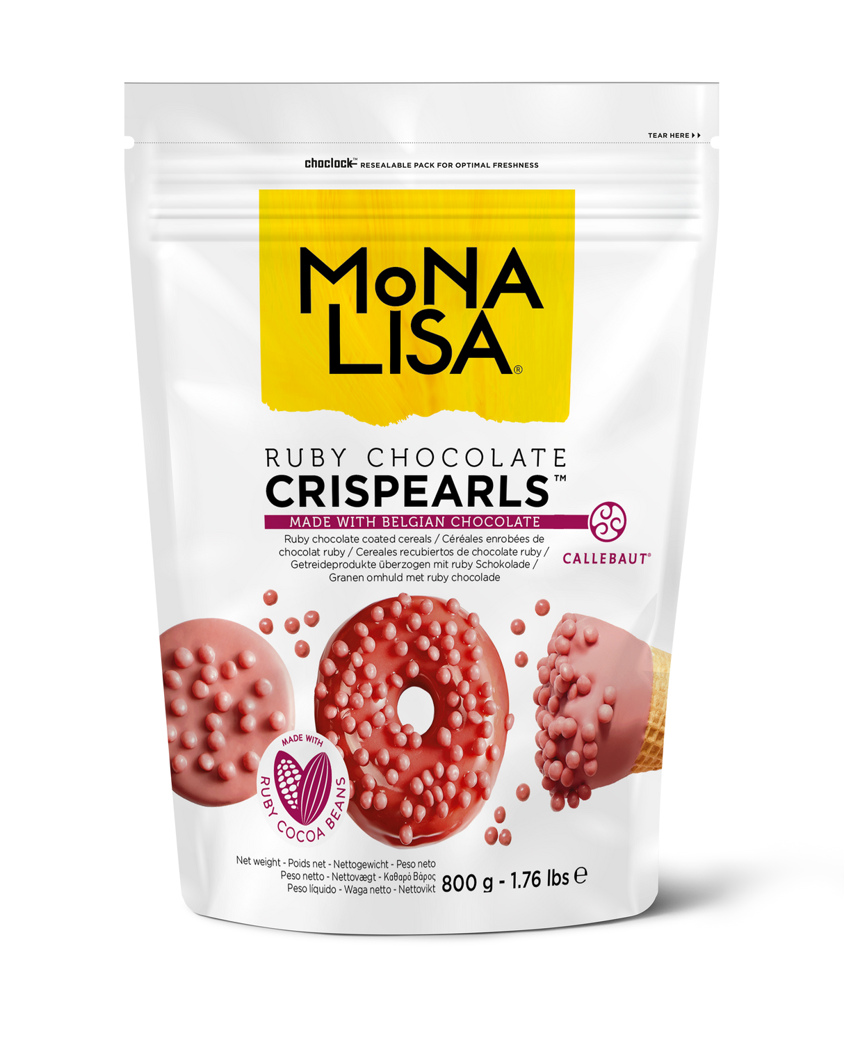 Crispearls™ de Chocolate Ruby  800g - Mona Lisa