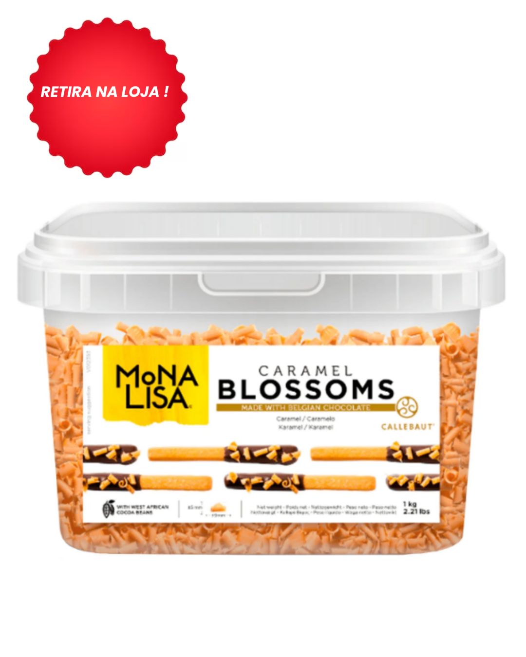 Blossoms de Chocolate Caramelo 'Blossoms Caramel' 1Kg - Mona Lisa