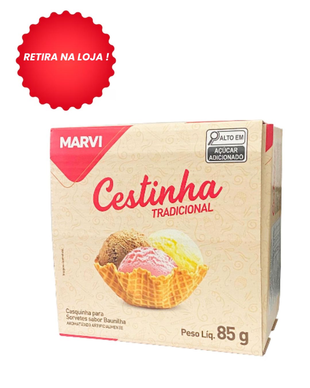 Cestinha Tradicional ( c/5un ) 85g - MARVI