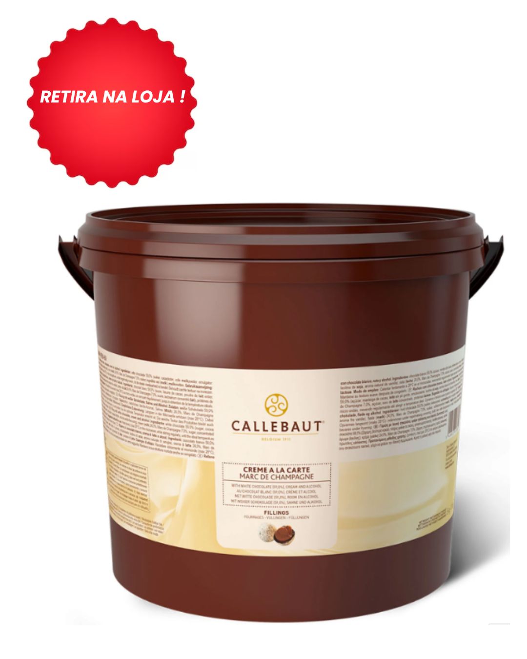 Recheio Champ Krem - Balde 5Kg - Callebaut