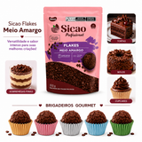 Granulado Flakes Sabor Chocolate Meio Amargo - 300g - Sicao