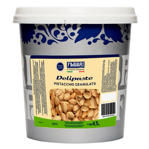 Pasta Delispaste de Pistache Granulado com Pedaços - 4,5kg - Fabbri