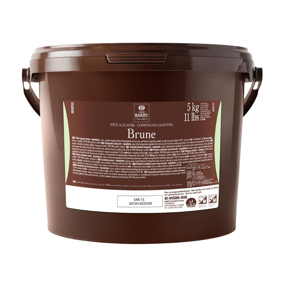 Recheio Patê à Glacer Brune Meio Amargo - 5kg - Cacao Barry