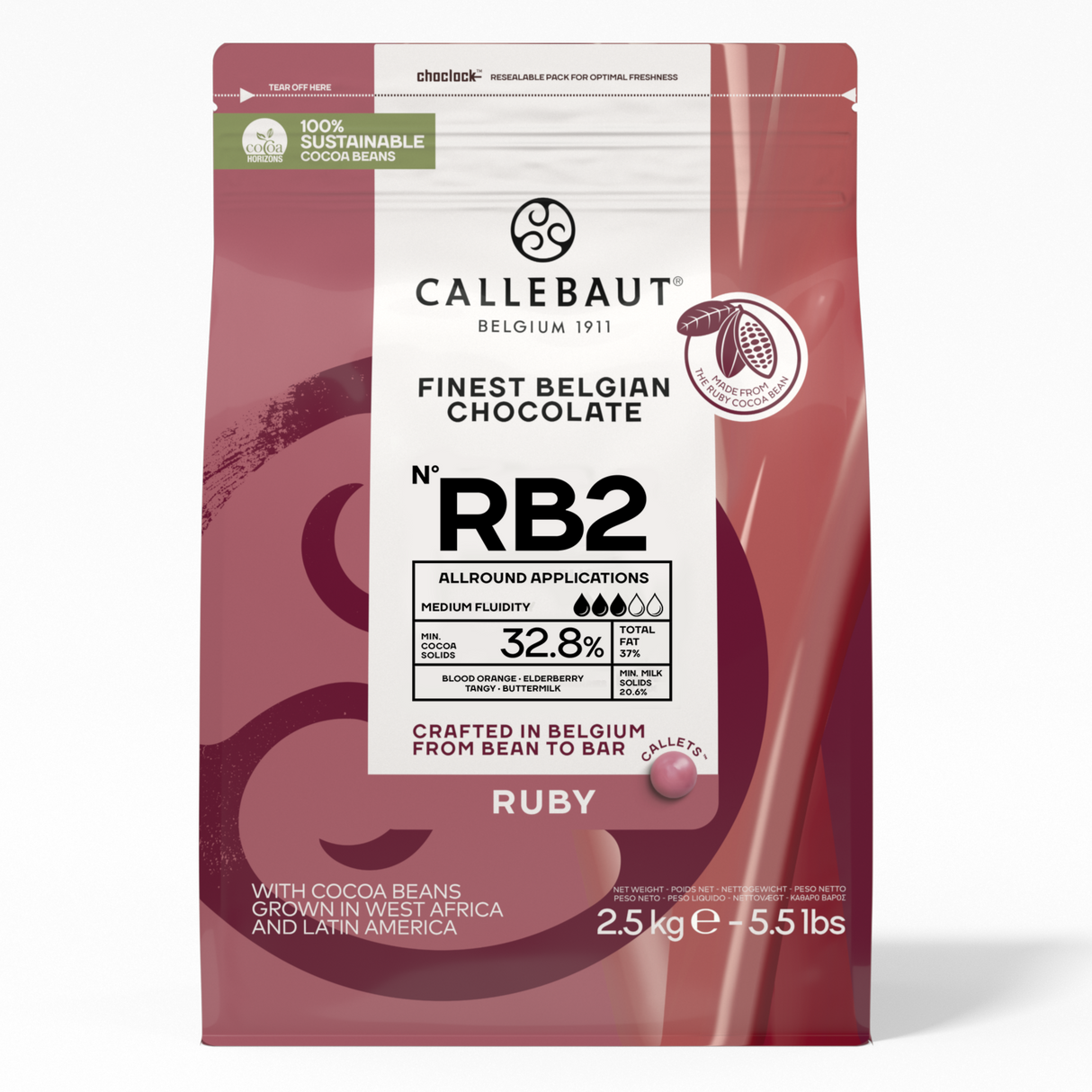 Chocolate Ruby 32.8% - RB2 - 2,5kg - Callebaut