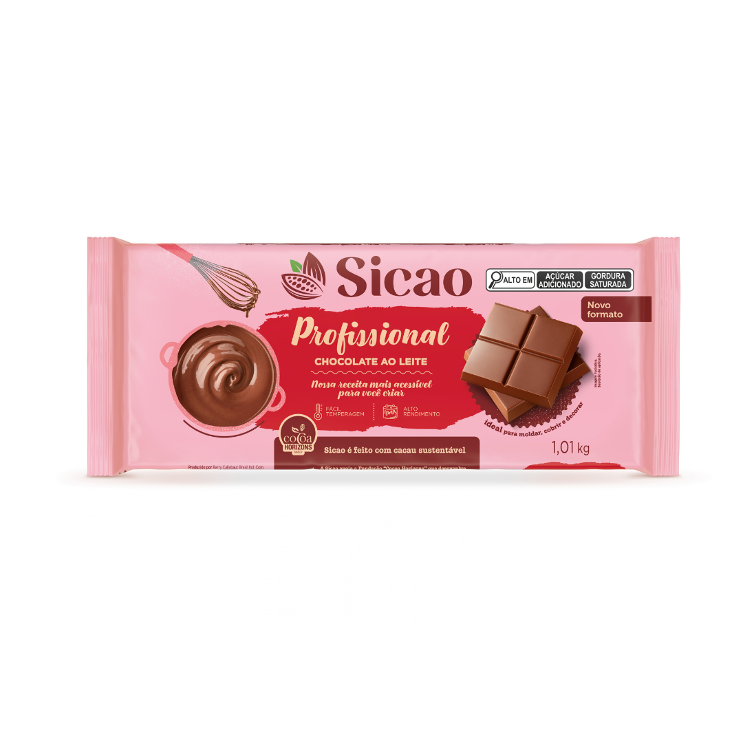 Chocolate ao Leite Profissional Barra 1,01Kg - Sicao
