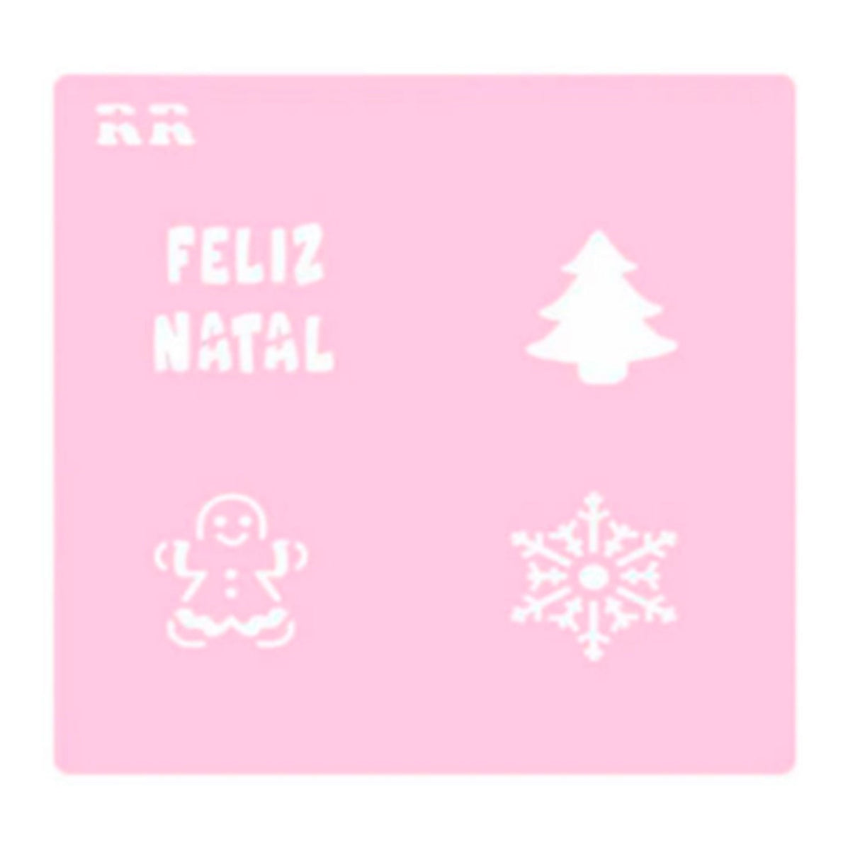 Stencil Pão De Mel/Macaron Natalino 2 ( ref 4084 ) - R.R OLIVEIRA