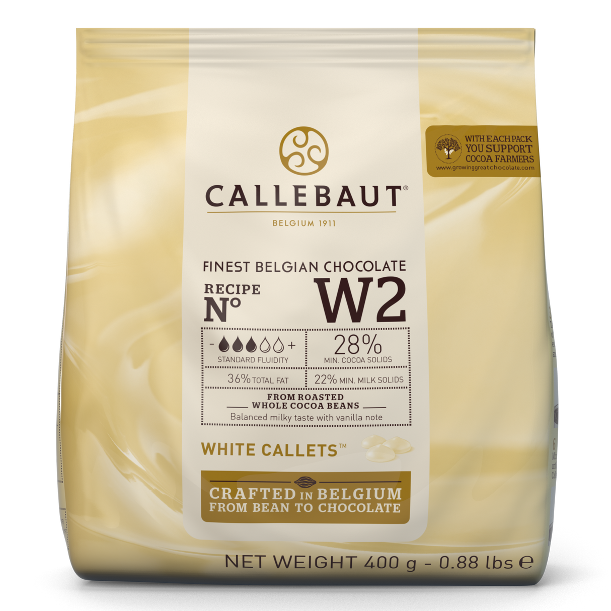 Chocolate W2 Branco 28% - 400g - Callebaut