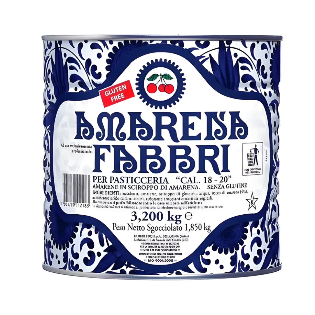 Cereja Silvestre Inteira Em Calda Amarena - 3,2Kg - Fabbri