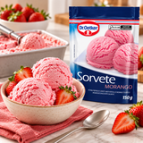 Preparo para Sorvete de Morango - 150g - Dr. Oetker