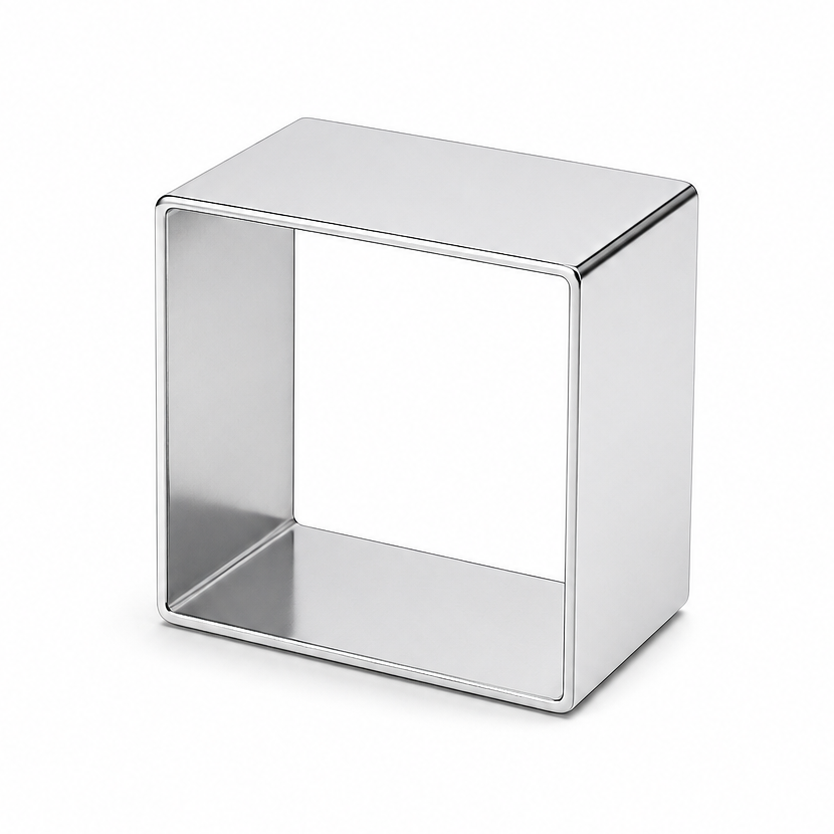 Aro Cortador Quadrado - 7x7x4cm - Metasa