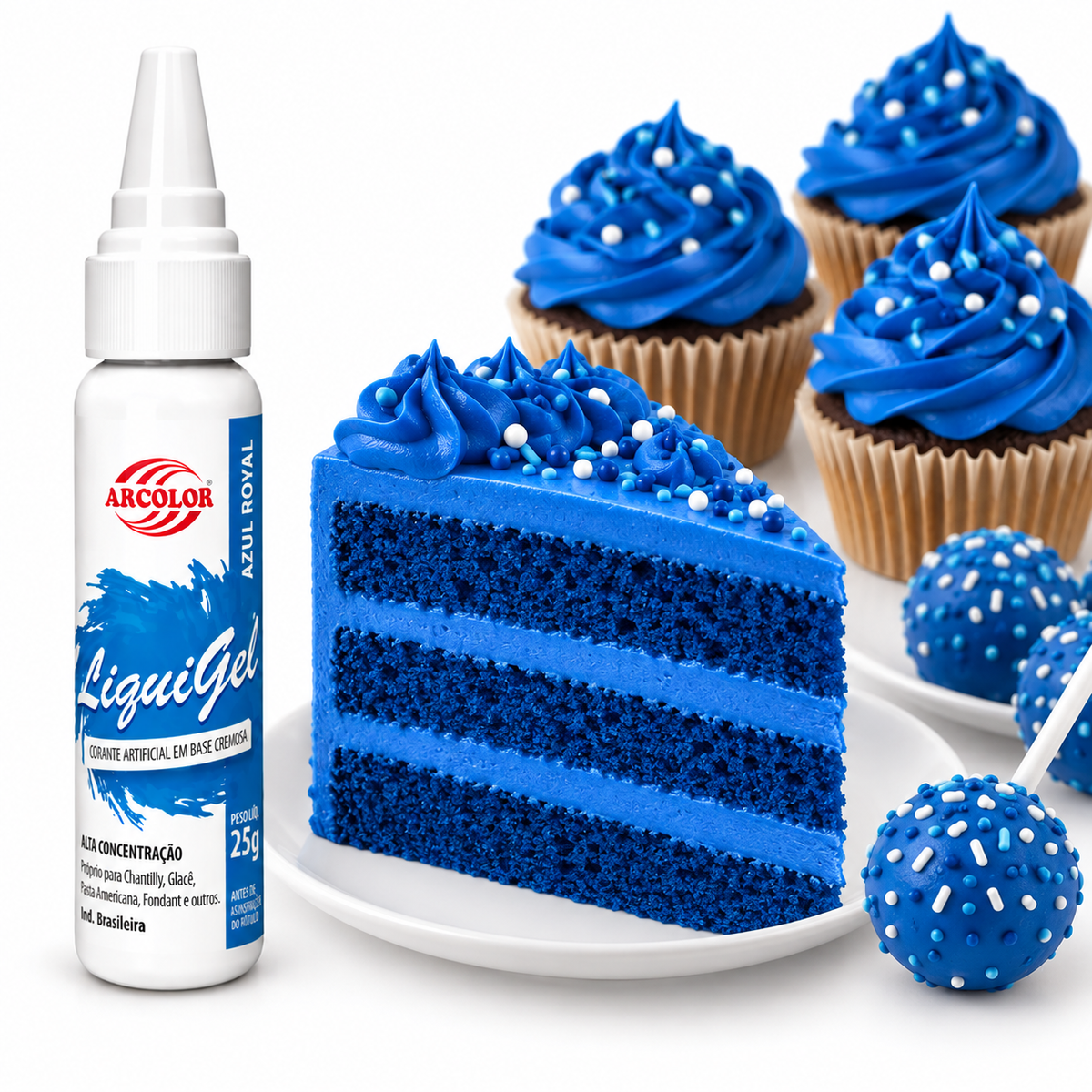 Corante Liquigel Azul Royal - 25g - Arcolor