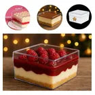 Cake Box Cristal Quadrada com Tampa 500ml - Blue Star