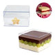 Cake Box Cristal Quadrada com Tampa 500ml - Blue Star