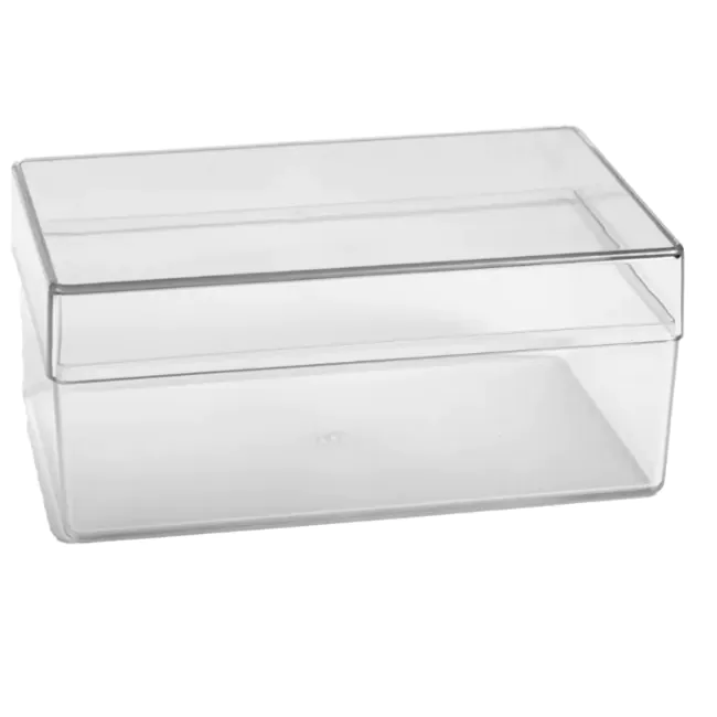 Cake Box Cristal Retangular com Tampa - 500ml - Blue Star