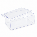 Cake Box Cristal Retangular com Tampa - 1,5l - Blue Star