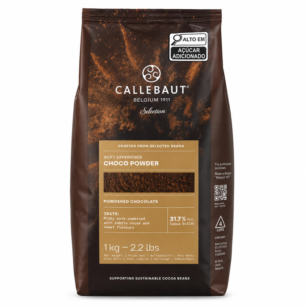 Chocolate em Pó 31,7% - 1kg - Cacao Barry - Callebaut