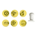 Kit Carimbos Dorama - Amarelo - 2cm - Blue Star