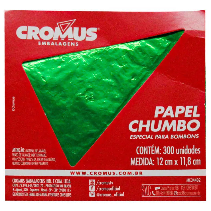 Folha Chumbo Verde - 300un - Cromus