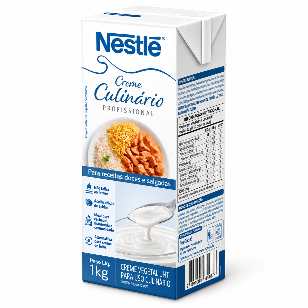 Creme Culinário UHT - 1kg - Nestlé
