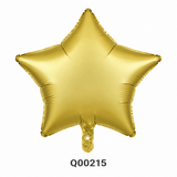 Balão Cromado com Canudo - Estrela - Dourado - 45cm - Silver Festas