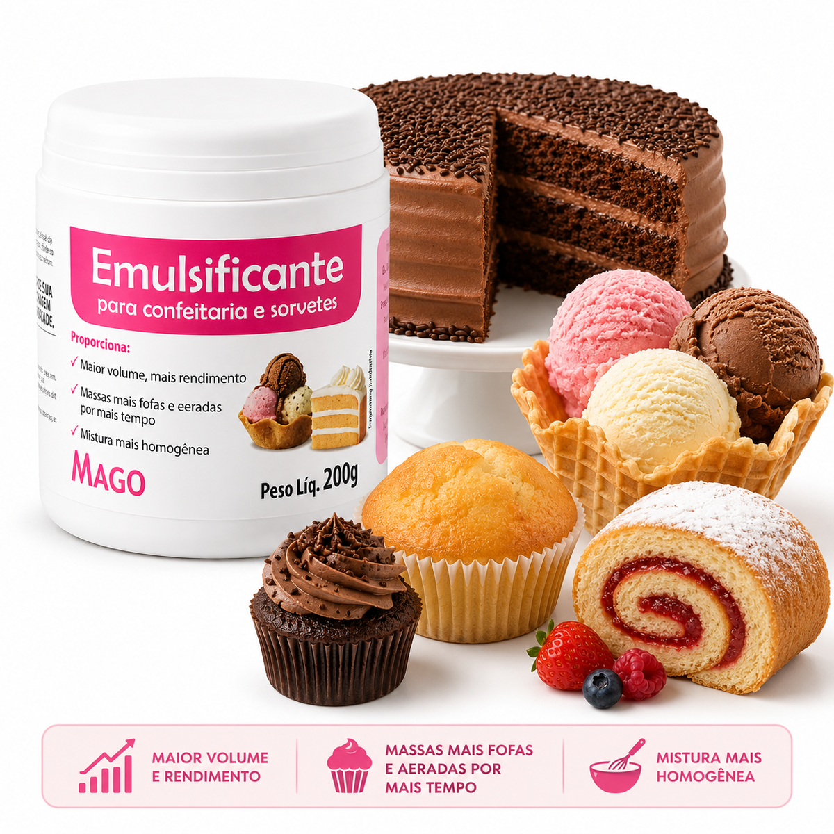 Emulsificante - 200g - Mago