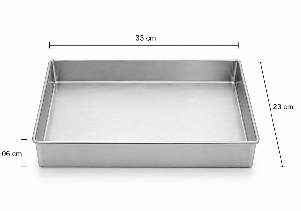 Forma Retangular Simples N3 - 33x23x06cm - Metasa