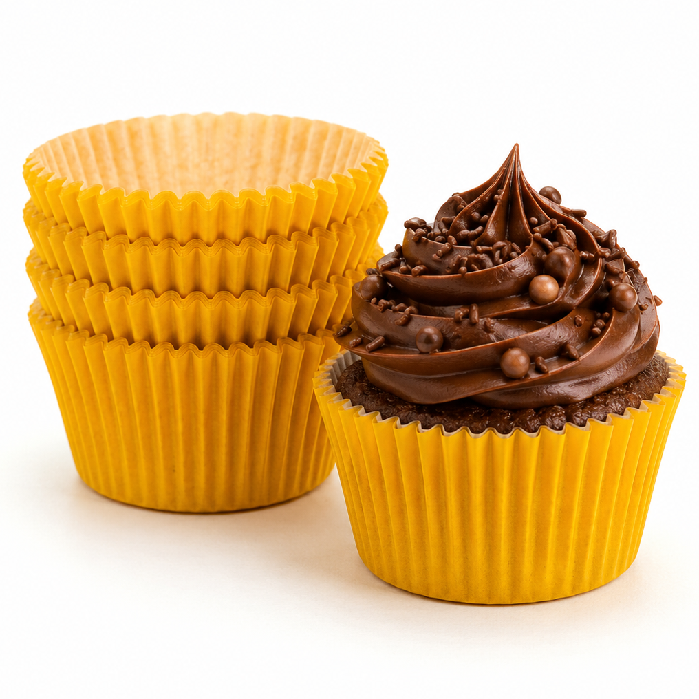 Forminha Greasepel Mini Cupcake Amarelo N.02 - 45un - Mago