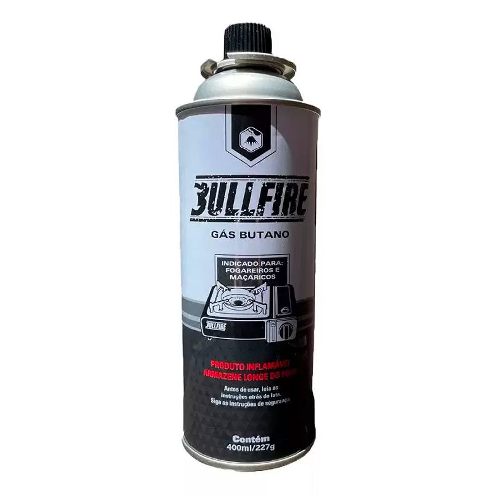 Gás Butano Bullfire para Maçarico Culinário e Fogareiro - 400ml