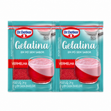 Gelatina em Pó Vermelha - 2 envelopes - 24g - Dr. Oetker