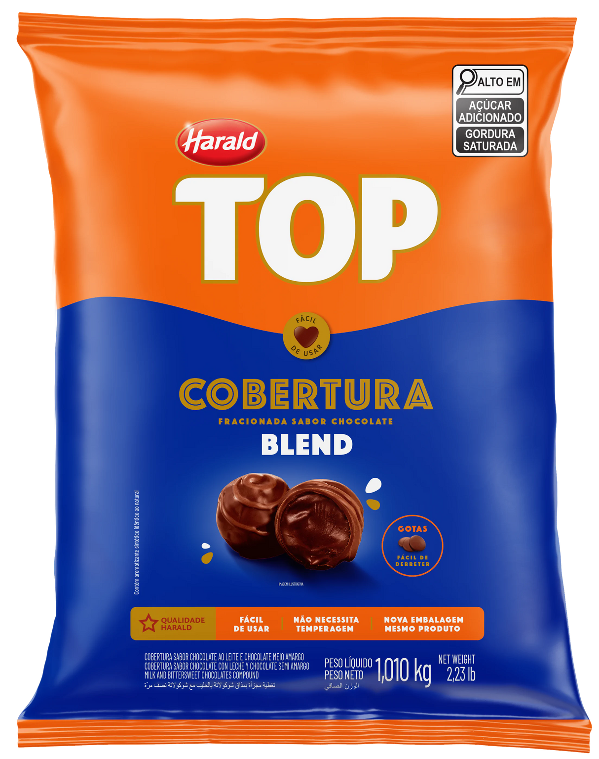 Cobertura em Gotas Top Blend - 1,01kg - Harald