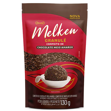 Chocolate Meio Amargo Granulé - 130g - Melken