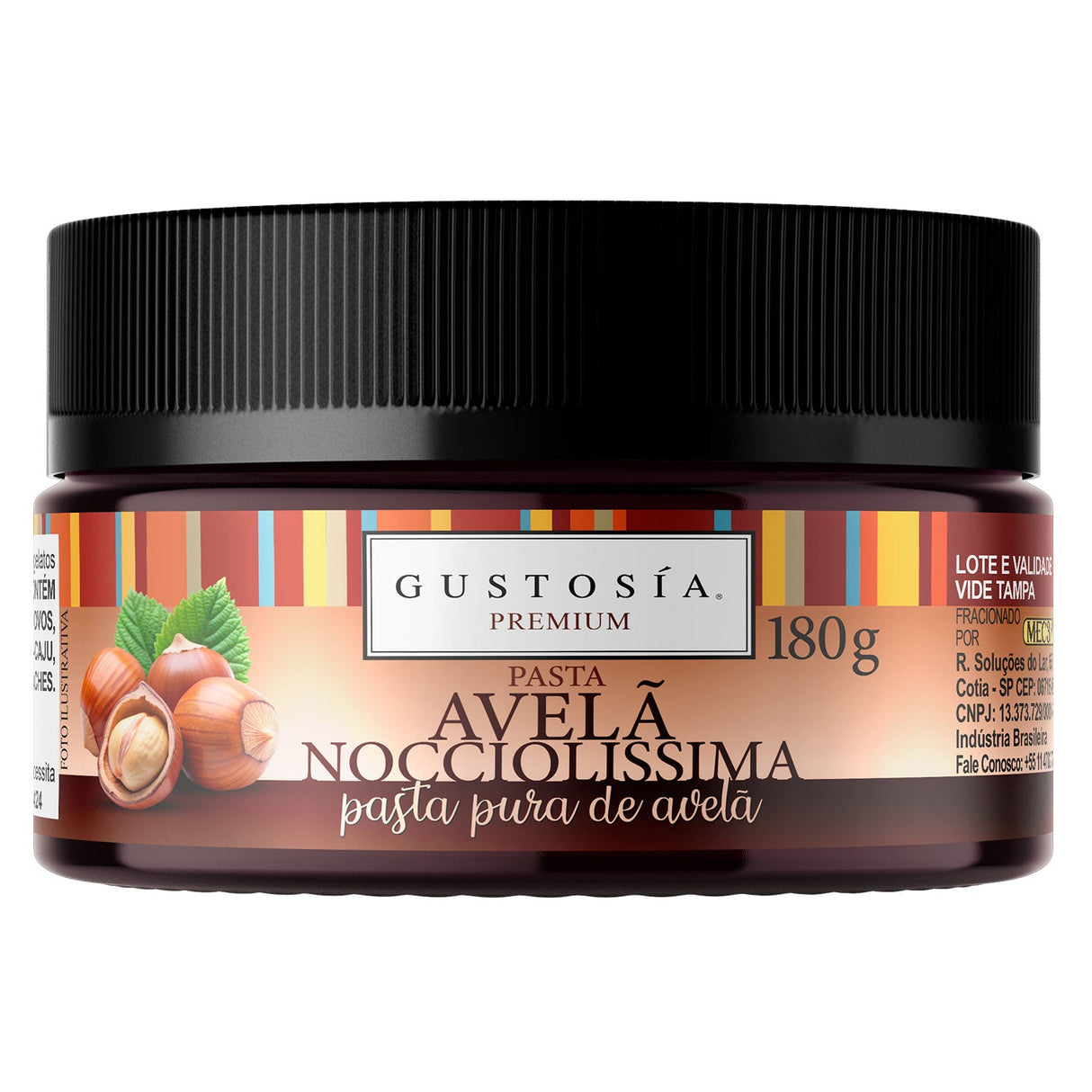 Pasta De Pura De Avelã 'Nocciolissima' - Gustosía Premium - 180G - Mec3