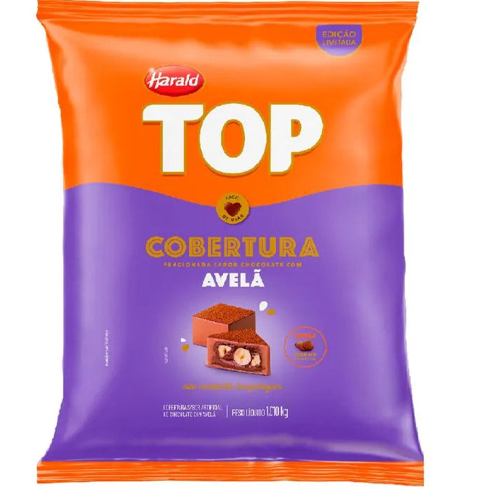 Cobertura em Gotas Avelã Top - 1,01kg - Harald