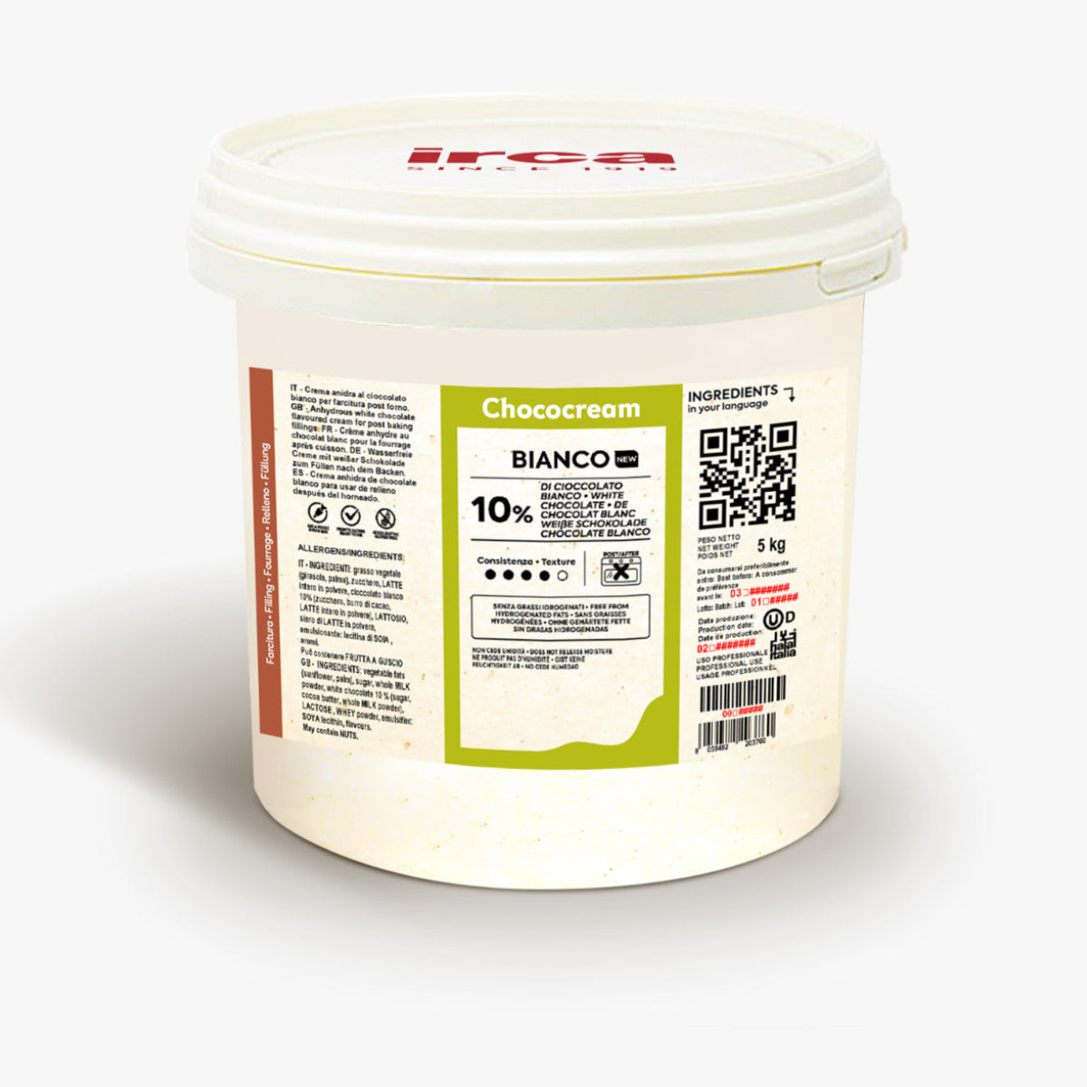 Recheio Chocolate Branco Chococream Bianco - 5kg - Irca