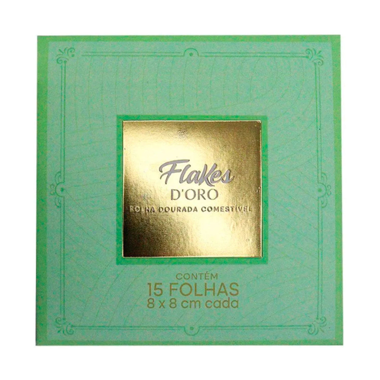 Folha Dourada Flakes 8x8cm ( c/15un ) - Mec 3