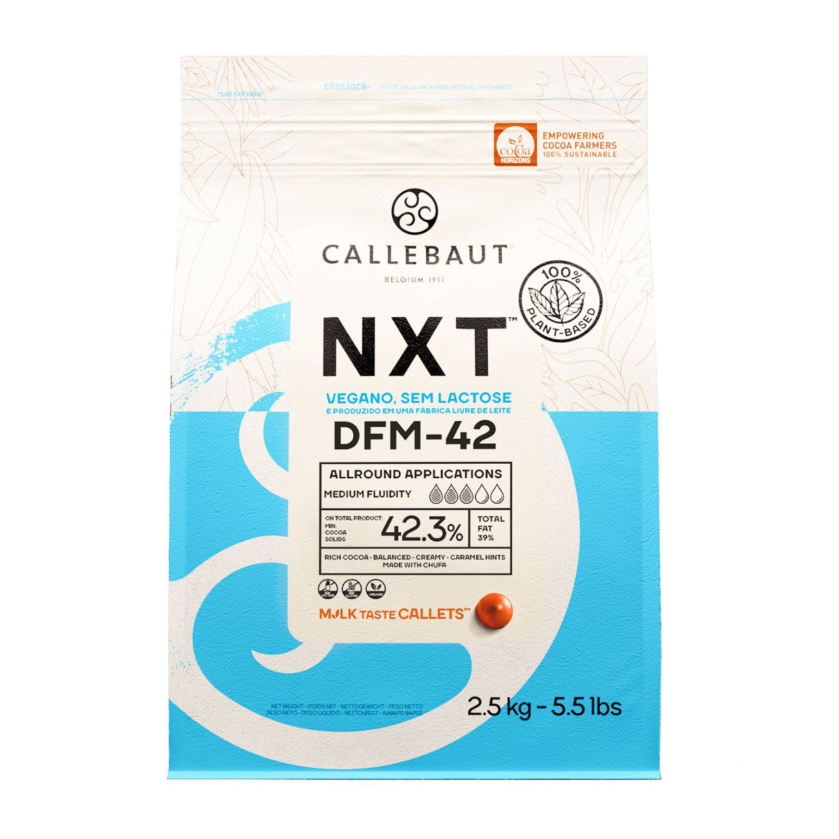 Chocolate Ao Leite Vegano NXT (42,3%) De Cacau 2,5kg - Callebaut