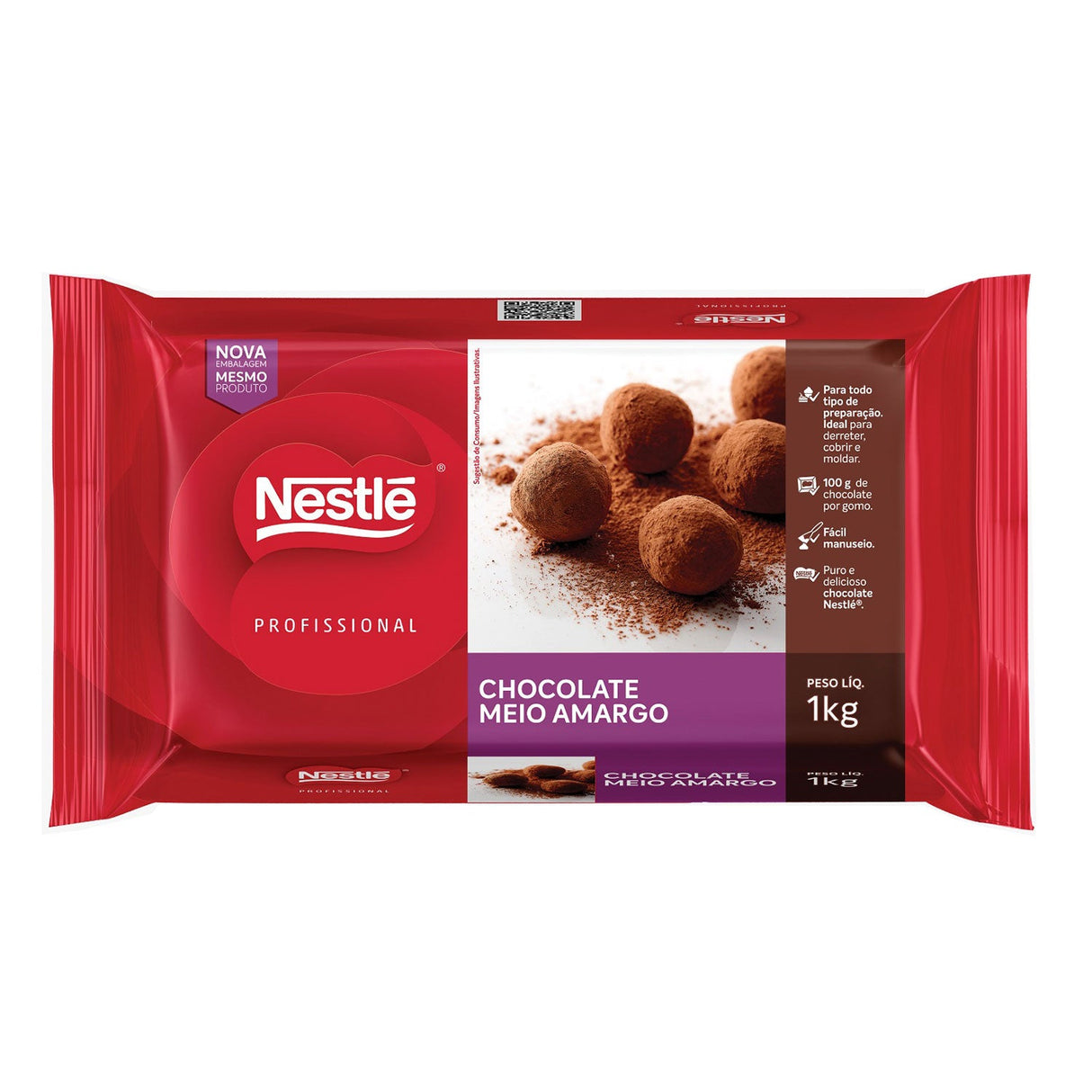 Chocolate em Barra Meio Amargo 1kg - Nestlé