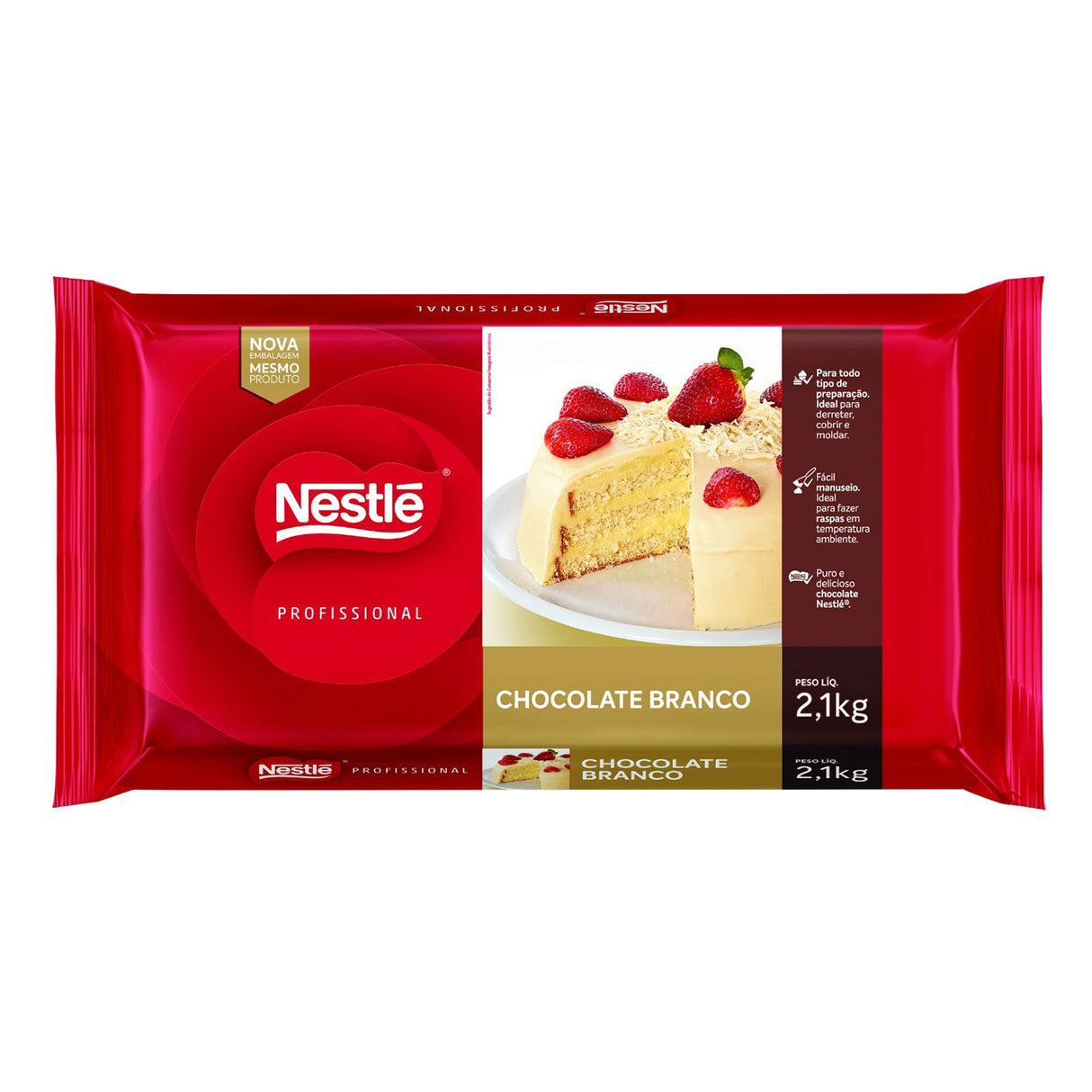 Chocolate em Barra Branco 2,1kg - Nestlé