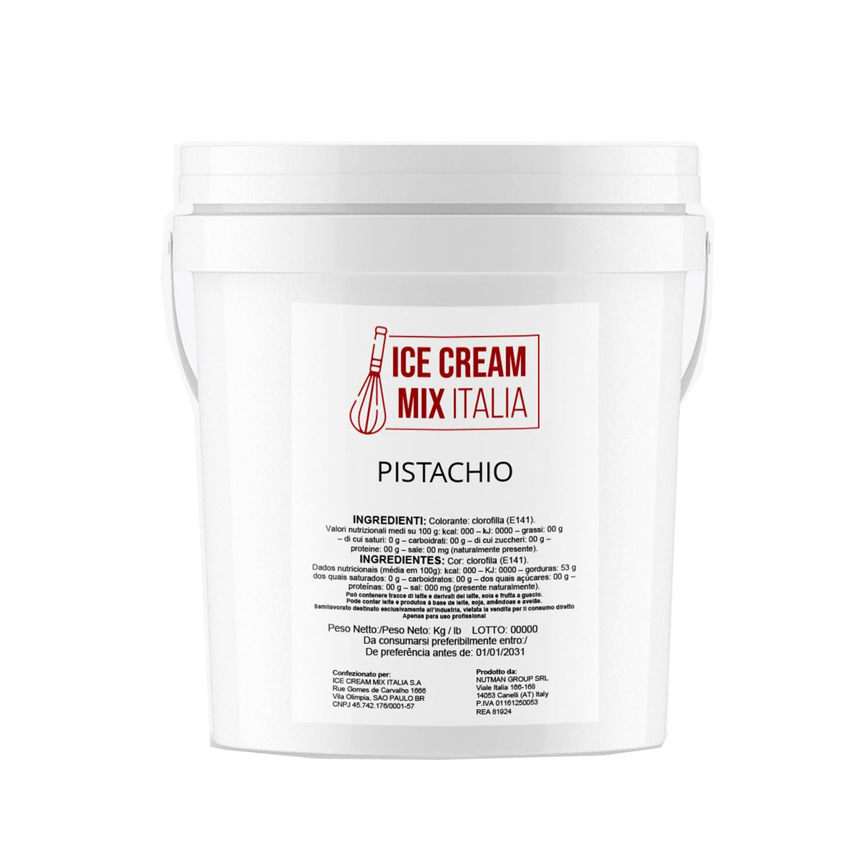 Pasta Pistacchio Etna 5kg - Ice Cream Mix
