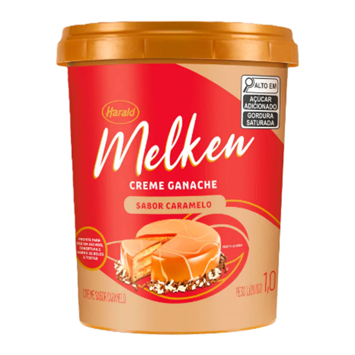 Creme Ganache Melken Sabor Caramelo 1kg - Harald
