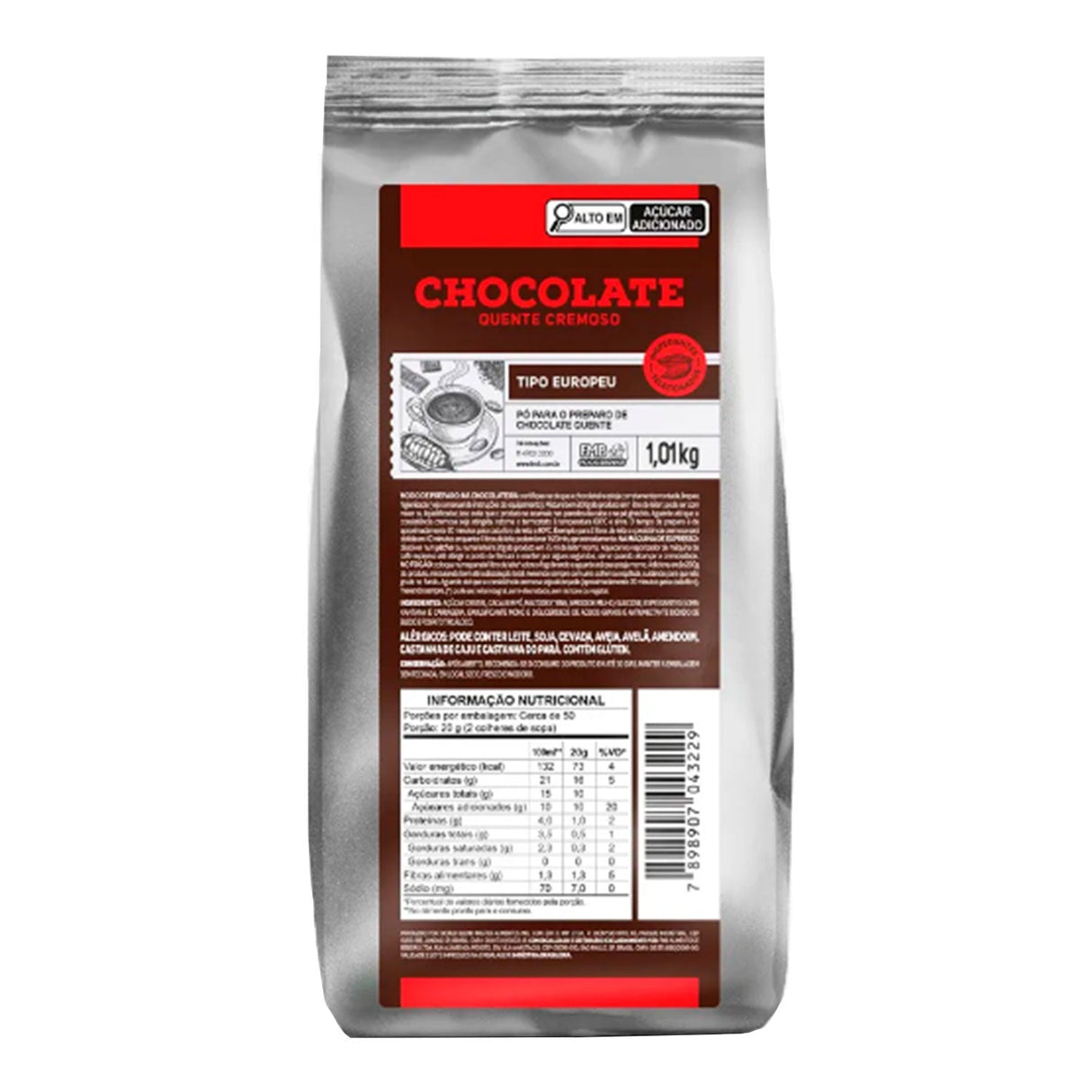 Pó para preparo de Chocolate Quente Cremoso tipo Europeu 1Kg - FMB