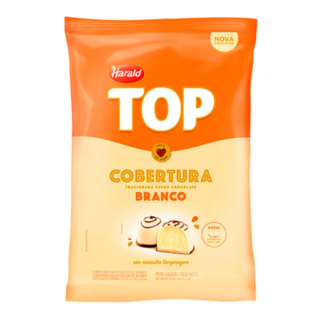 Cobertura Em Gotas Top Branca 1.01Kg - Harald