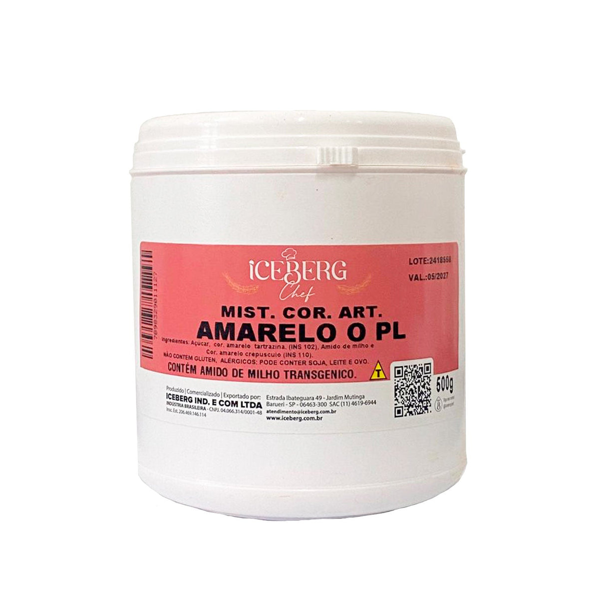 Corante em Pó Amarelo PL 500g - Iceberg Chef