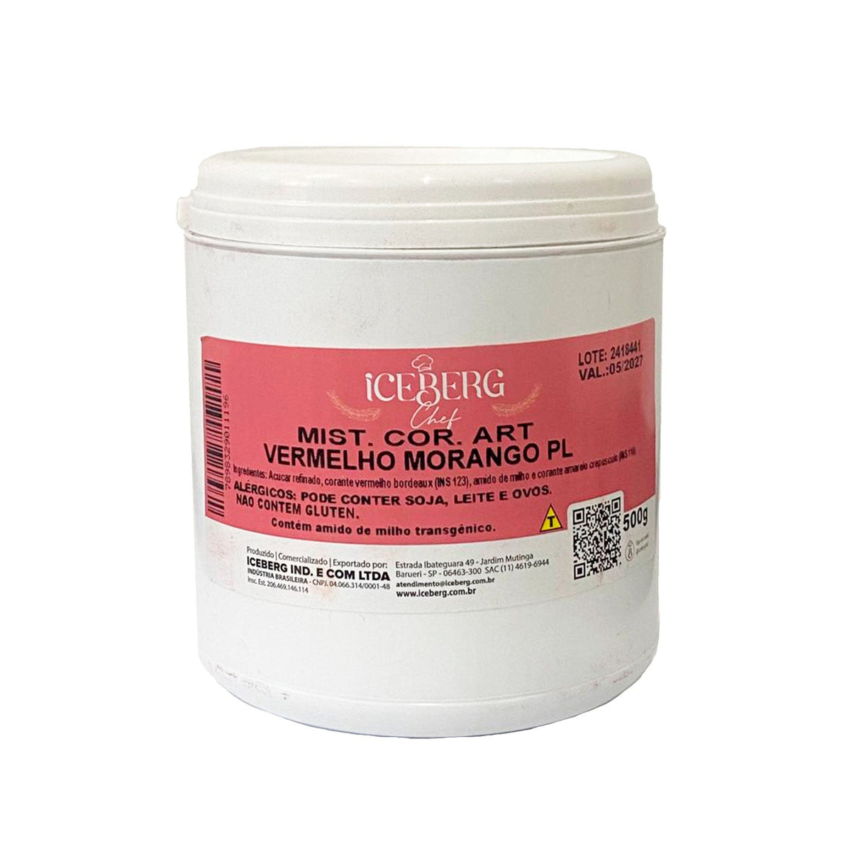 Corante Em Pó Vermelho Morango PL 500g  - Iceberg Chef