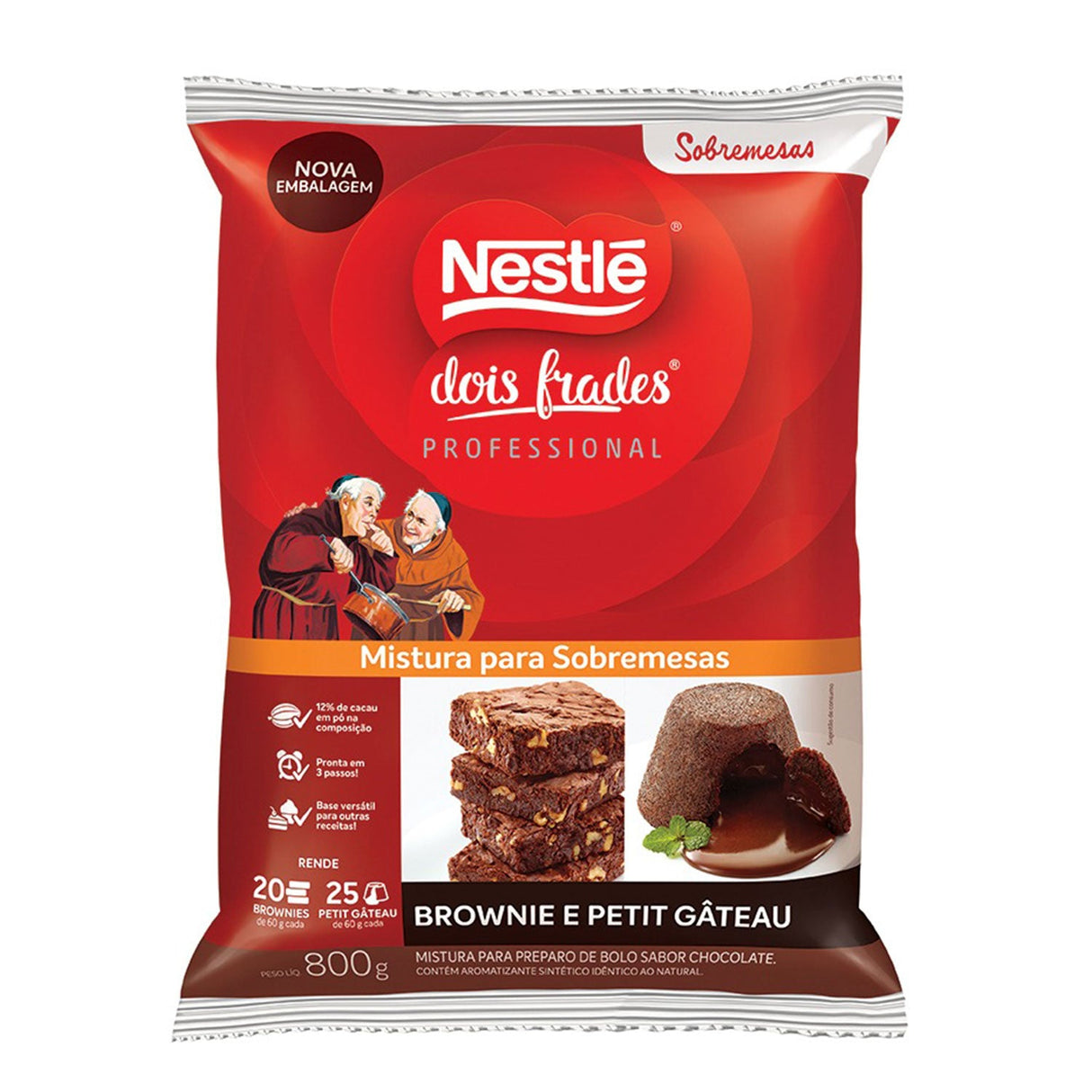 Mistura para Sobremesas Brownie e Petit Gâteau 800g - Nestlé