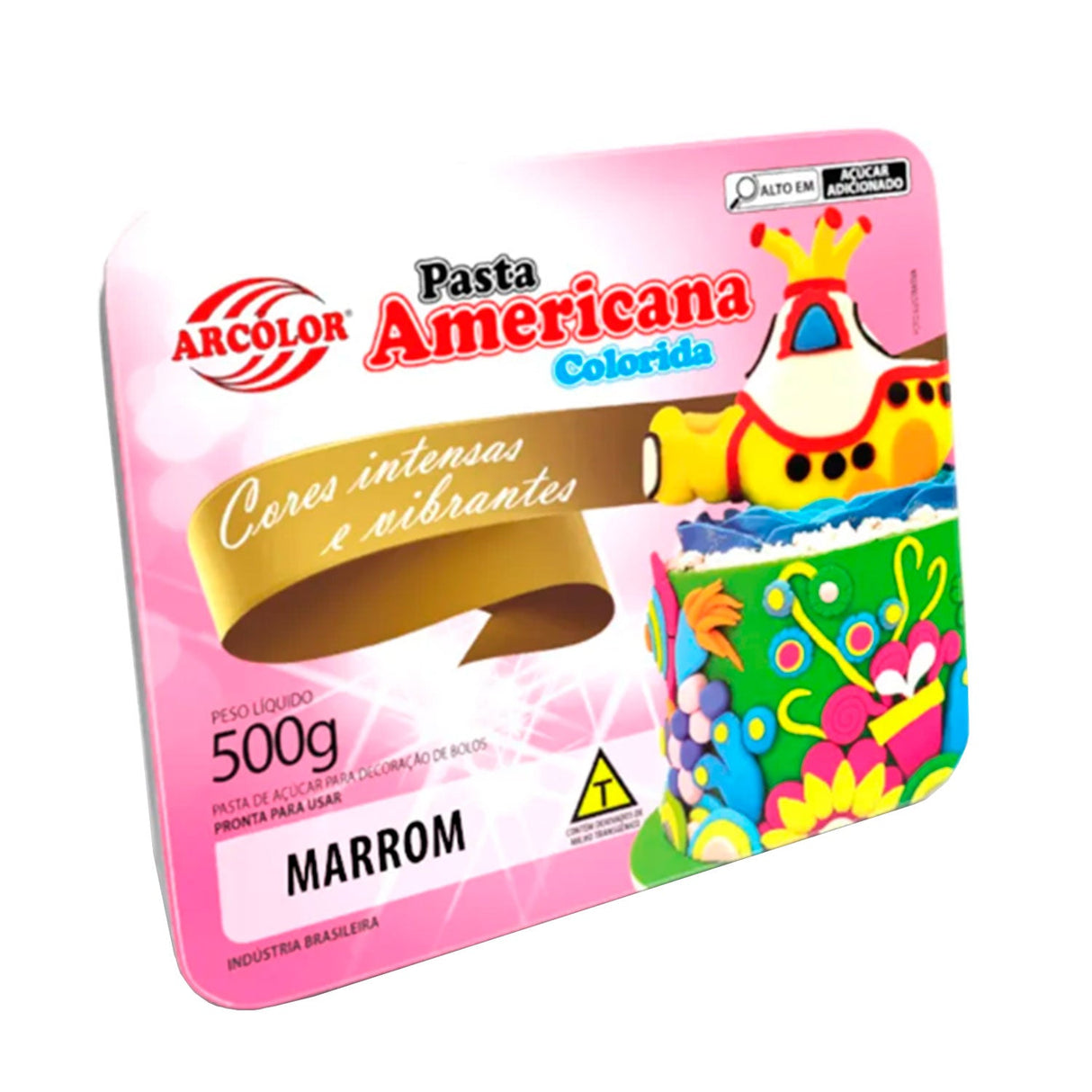Pasta Americana Colorida Marrom 500g - Arcolor