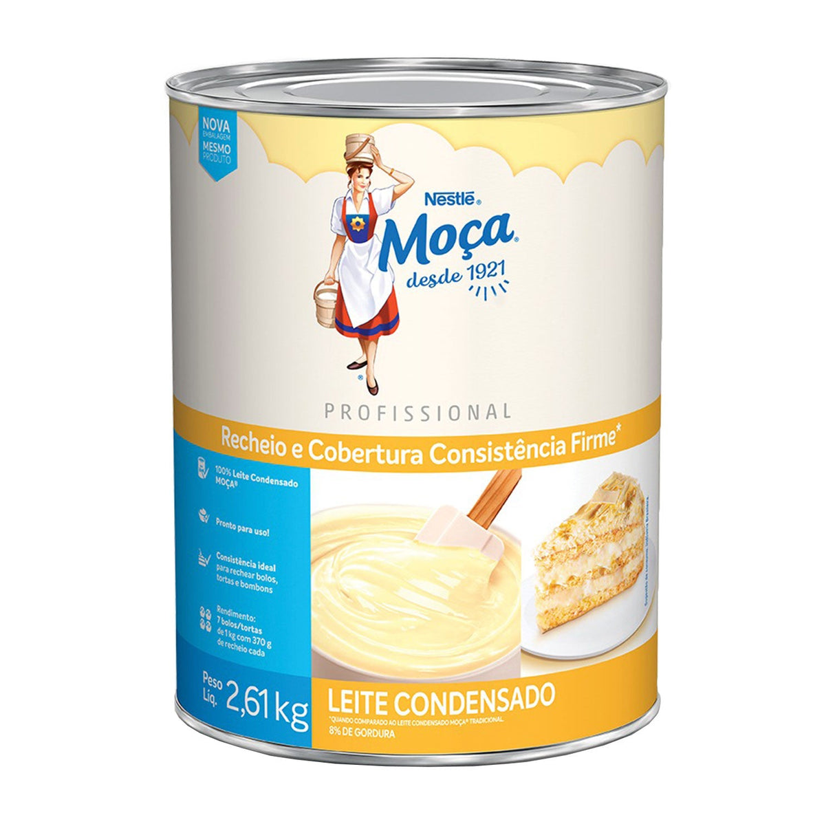 Recheio Pasta de Leite Condensado Moça 2,6kg - Nestlé
