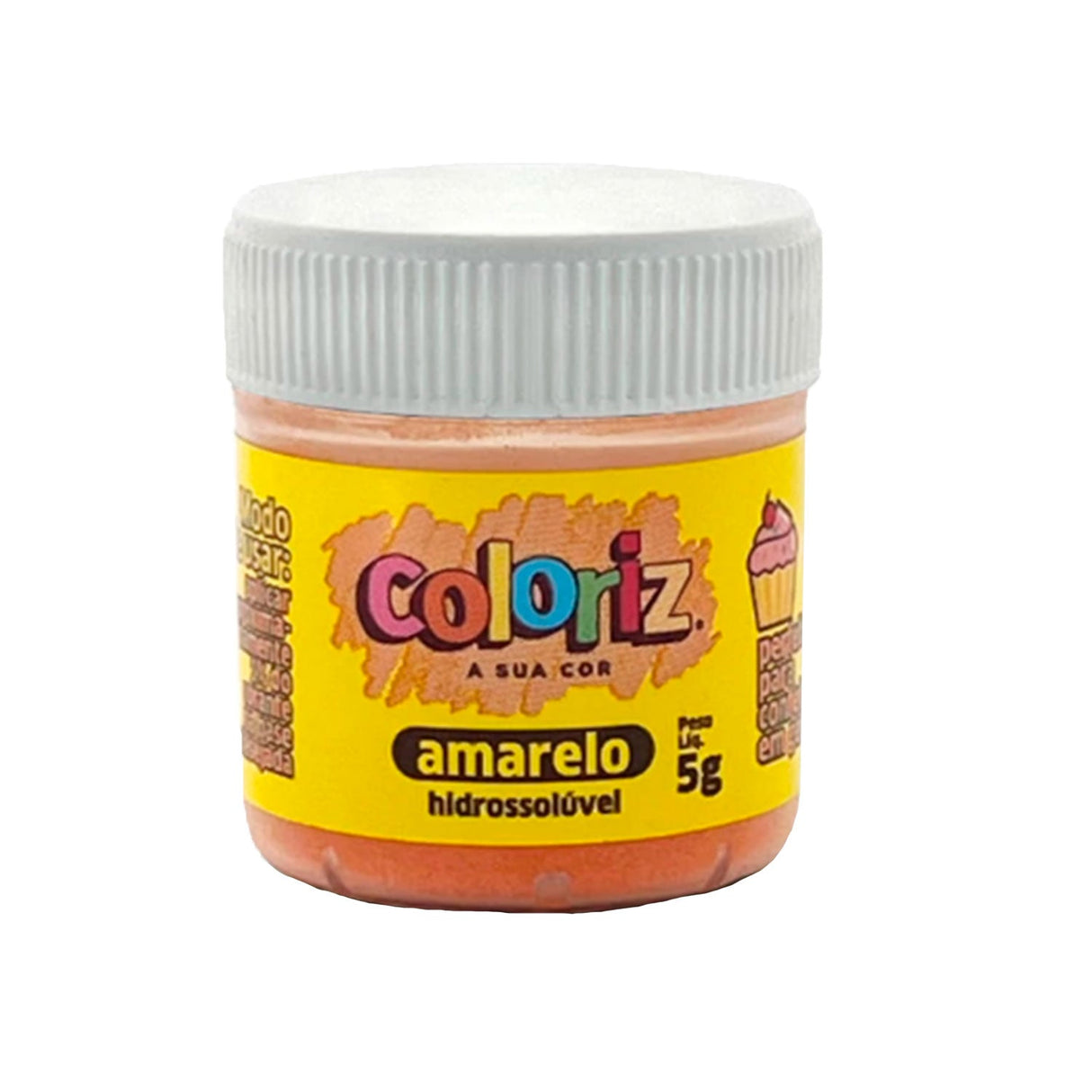 Corante Em Pó Hidrossolúvel Coloriz Amarelo 5g - Gran Chef