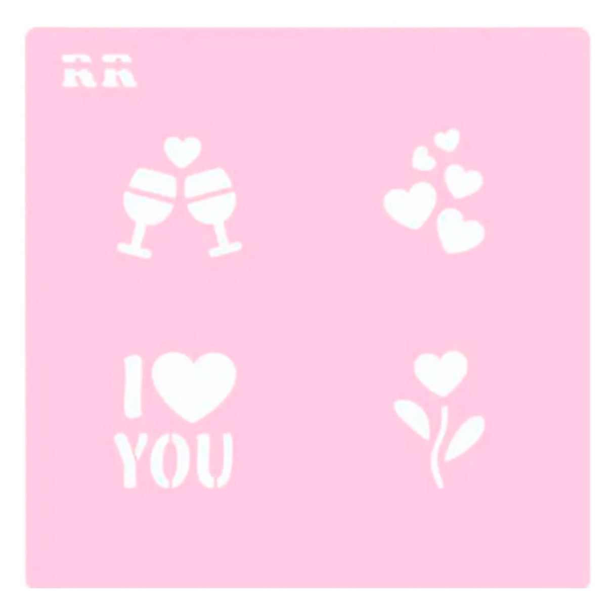 Stencil Pão de Mel/Macaron Amor 1 (ref 4069) - R.R Cortadores