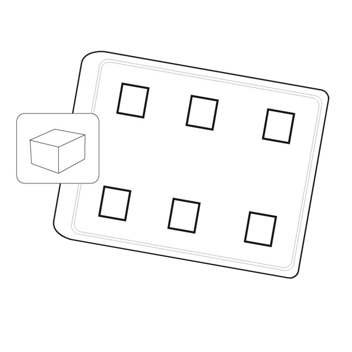 Forma Padrão Bombom Quadrado ( 4019 ) - Crystal Forming